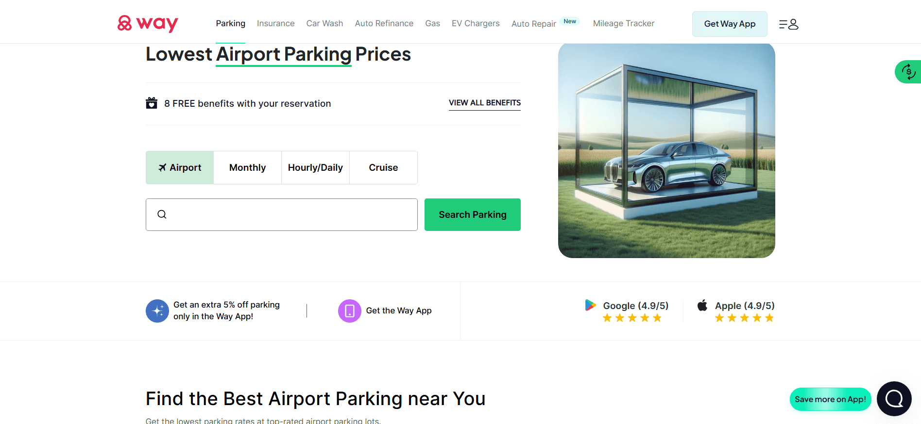 airport parking lots with shuttle service