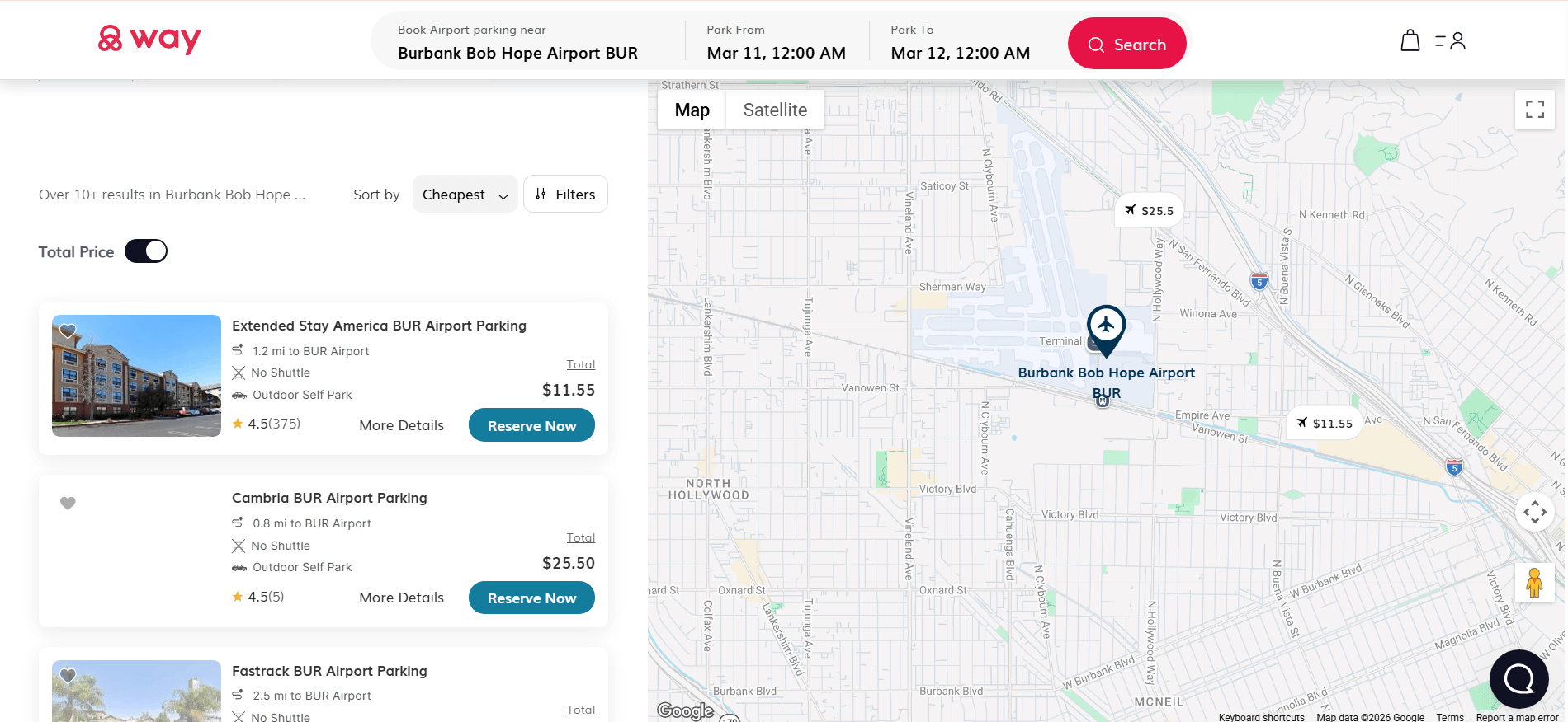 Burbank Airport parking