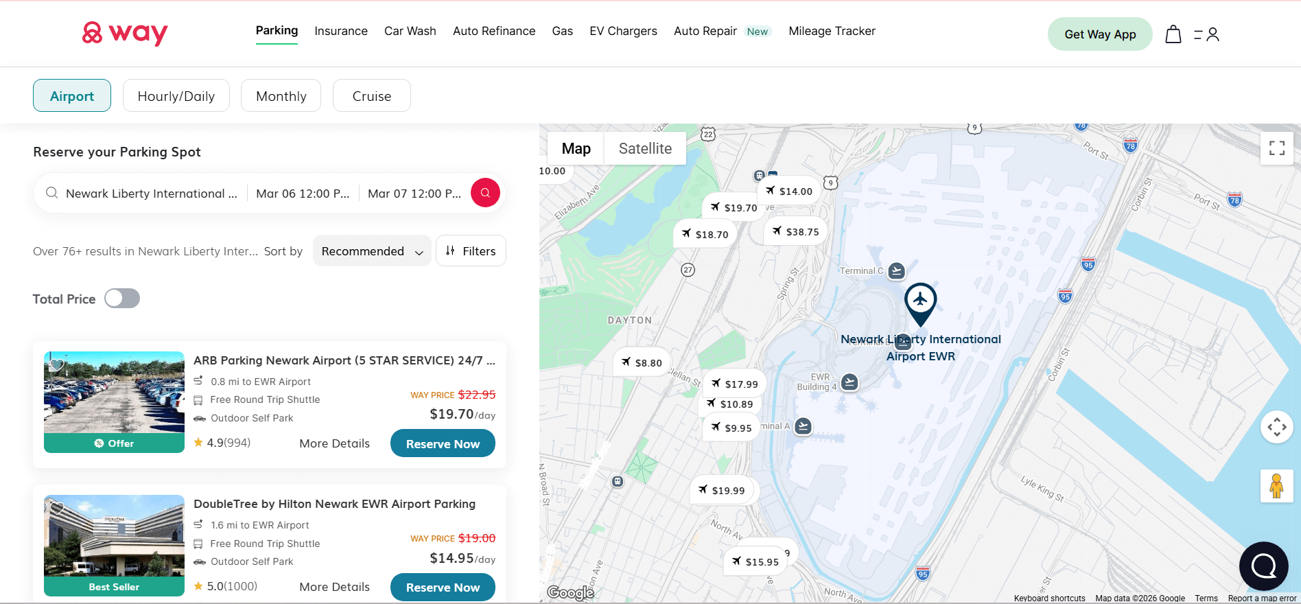 EWR long-term parking
