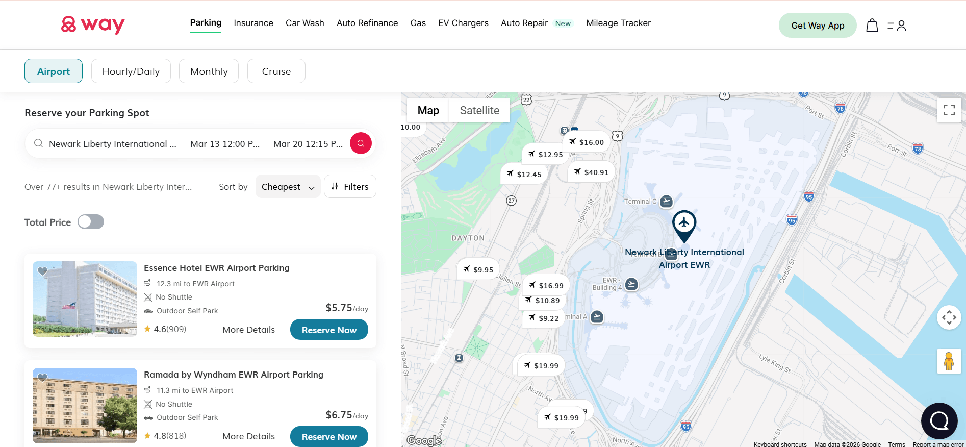 Newark Airport parking