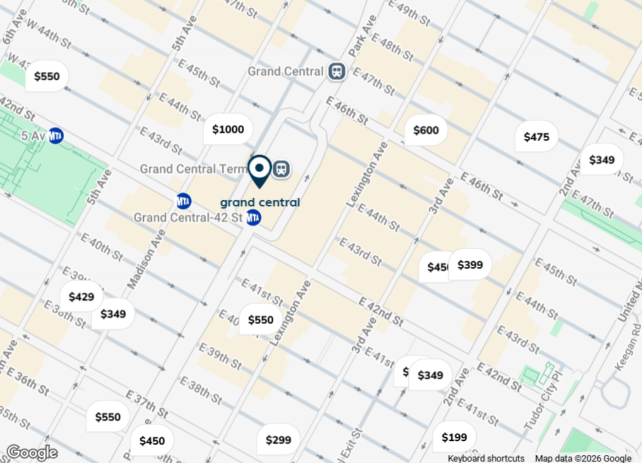 Parking lots near Grand Central