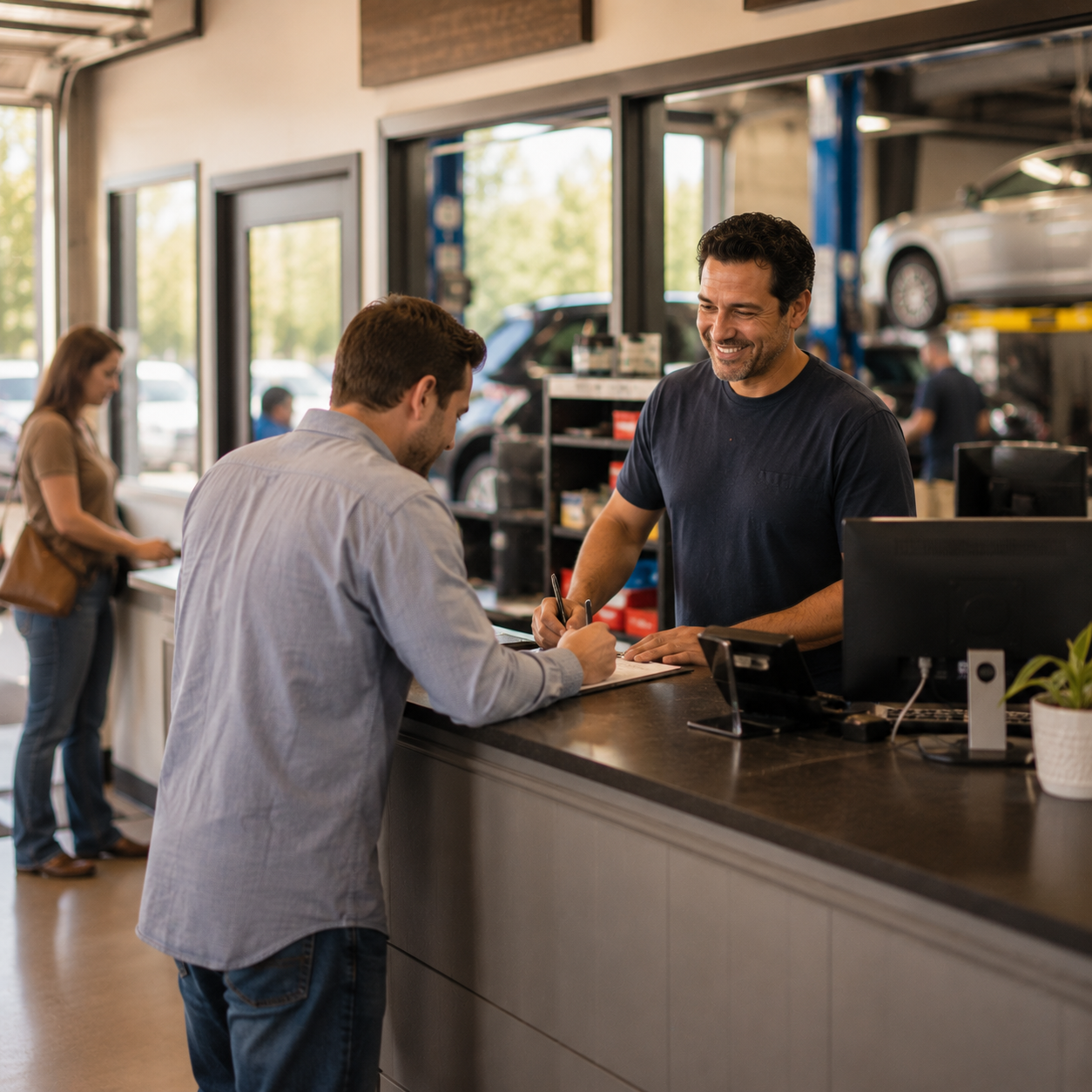 auto repair ai receptionist at work