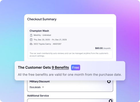 Membership benefits