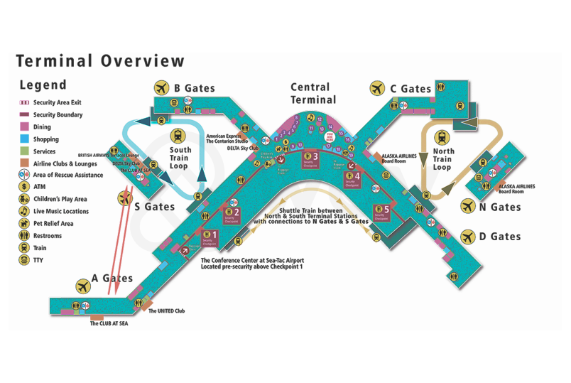 SeaTac Terminal Map