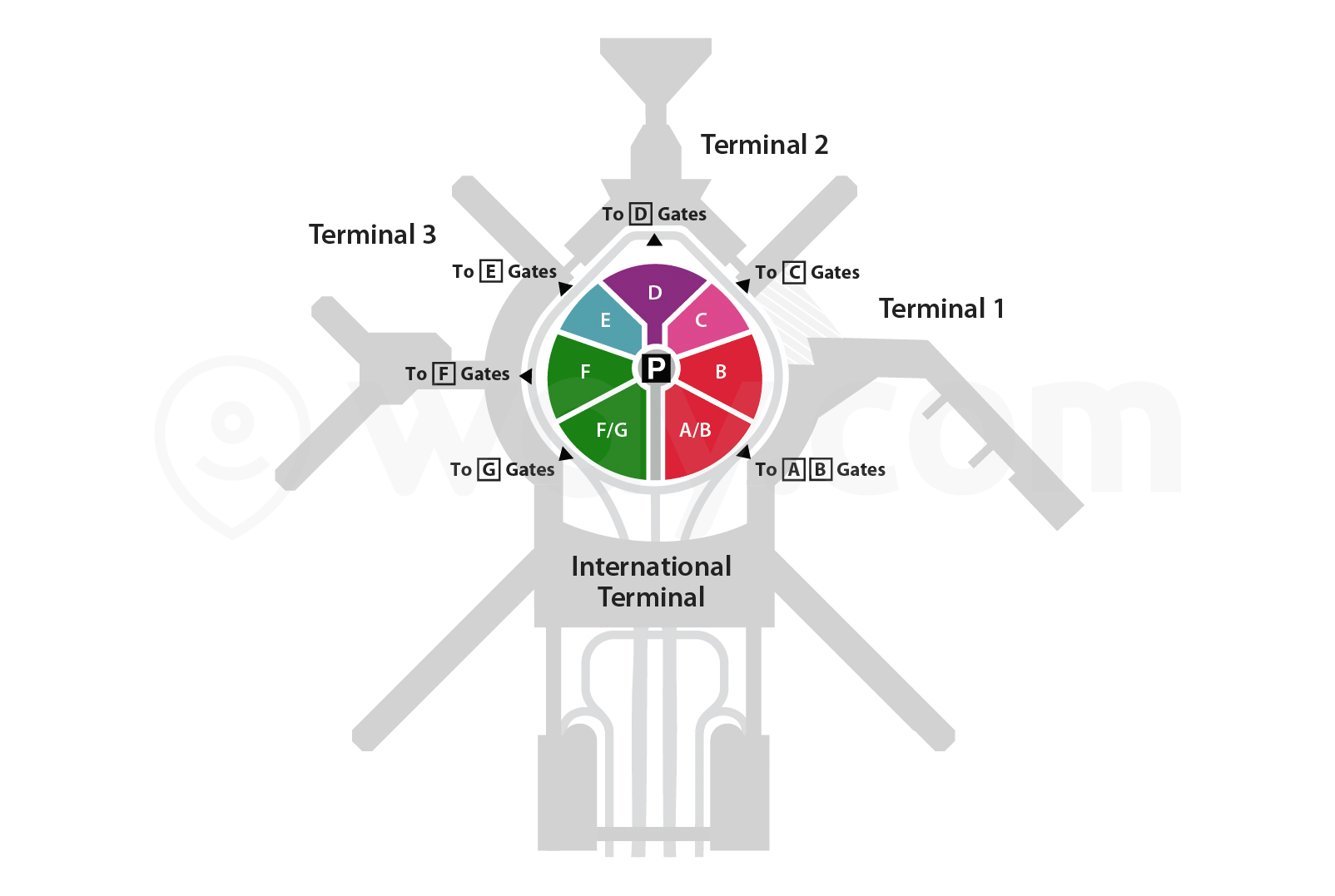 SFO Terminal Map