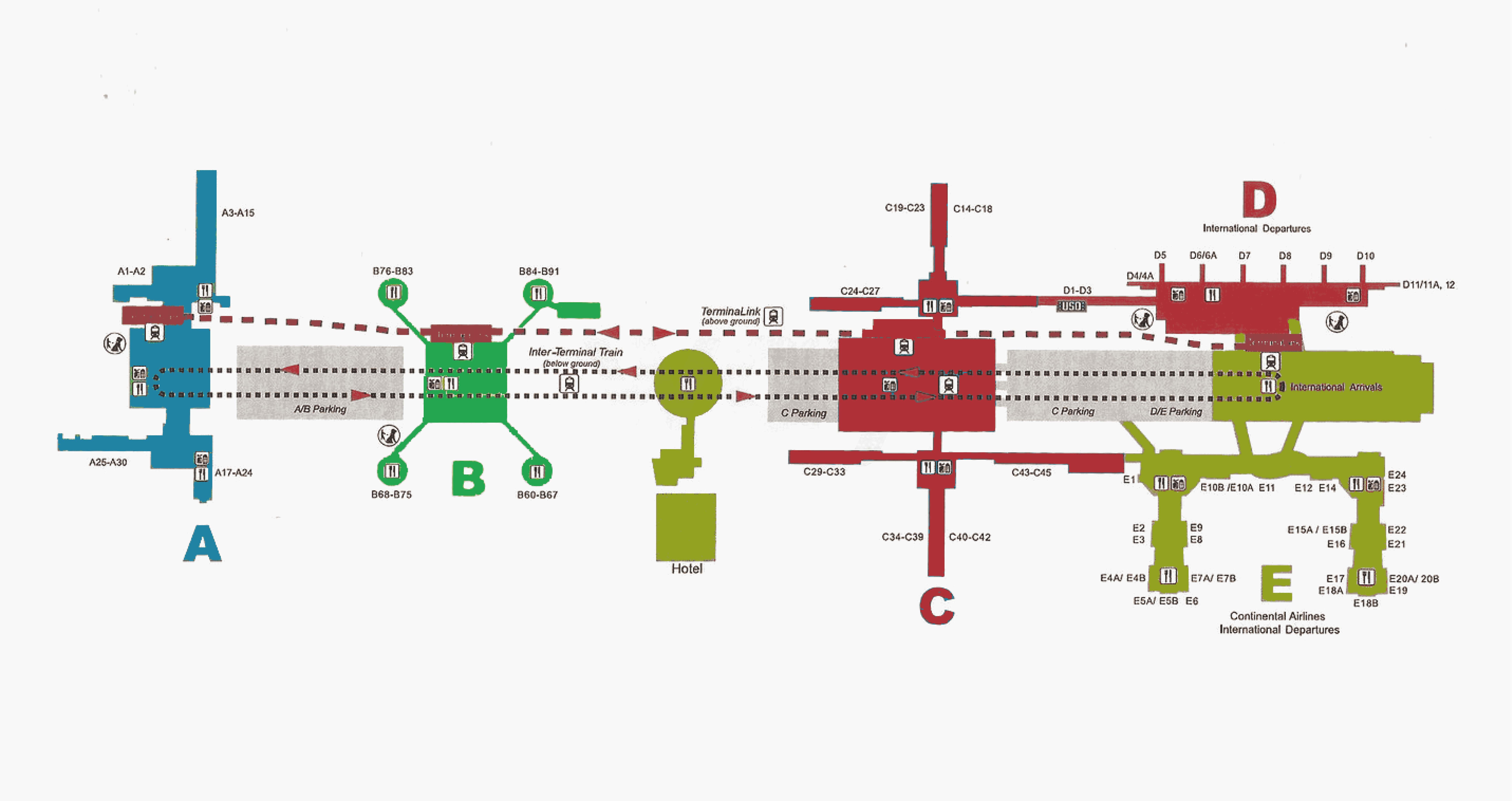 IAH Airport Map