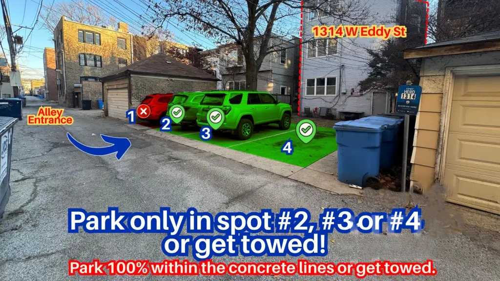 1314 W Eddy St. - Spots #2, #3, or #4 Only