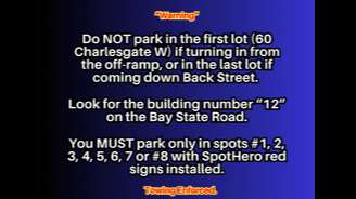 12 Bay State Rd. - Spots #1, 2, 3, 4, 5, 6, 7, or 8 Only