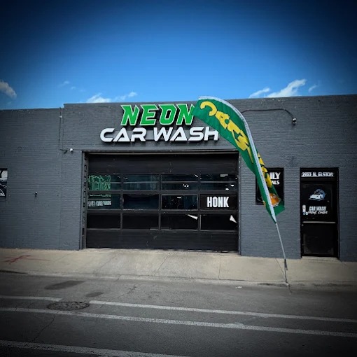 Neon Hand Car Wash