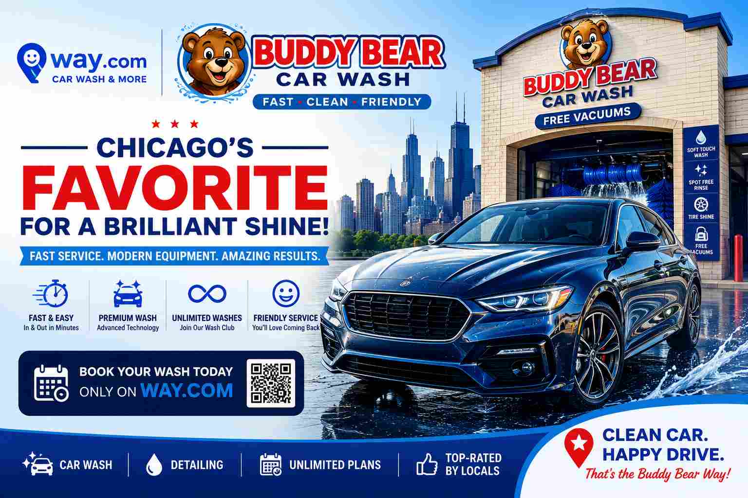 Buddy Bear Carwash - 8644 S. Kedzie Ave.