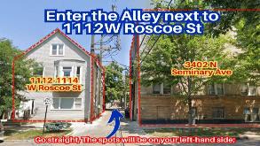 1114 W Roscoe St. - Right or Middle Spot Only