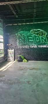 Neon Hand Car Wash