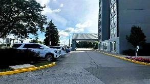 Photo of DoubleTree by Hilton Toronto Airport - Uncovered Self Park spot, located 1.0 mi from Near Dirty Bird Chicken + Waffles Express in